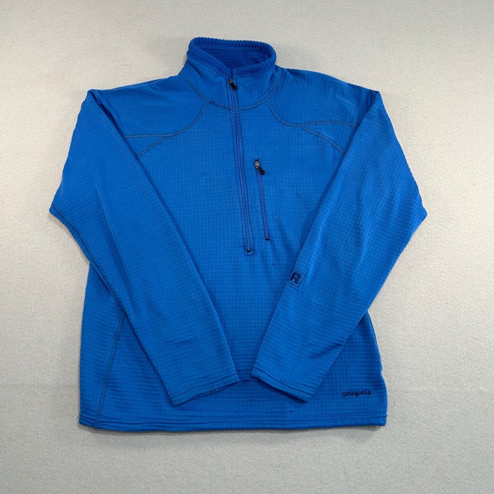 Patagonia R1 Fleece Pullover Womens Large Blue Polartec Half Zip 40111
